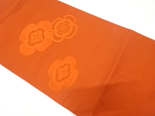 JAPANESE KIMONO / FUKURO OBI / SILK / WOVEN FAMILY CREST